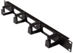 LogiLink 19' kabeldoorvoerpaneel, 1 HE, met 4 kabelbeugels