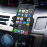 LogiLink USB-auto-oplader + smartphone houder, zwart