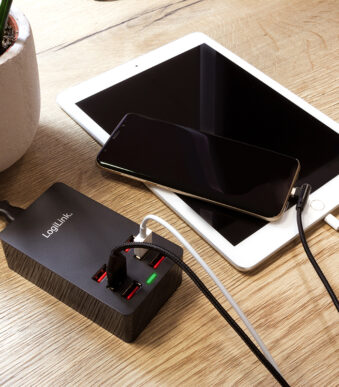 LogiLink USB-oplader , 6-poorts, 32 Watt, zwart