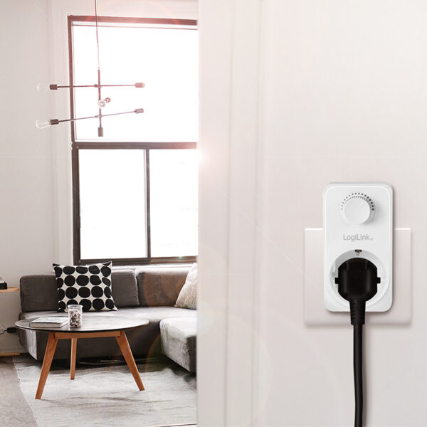LogiLink adapterstekker met dimmer, wit