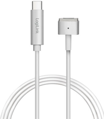 LogiLink USB-C - Apple MagSafe 2 laadkabel, zilver