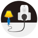 LogiLink adapterstekker met bewegingssensor, wit