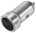 LogiLink USB-auto-oplader, enkelvoud, zilver