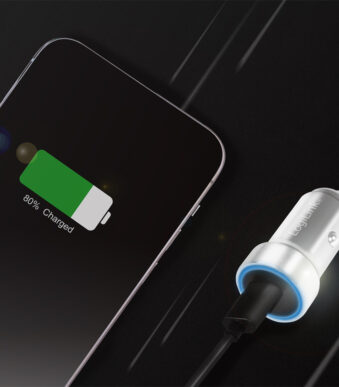 LogiLink USB-auto-oplader, enkelvoud, zilver