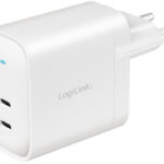 LogiLink USB-stopcontact adapter, 2x USB-C PD, wit, 40 Watt