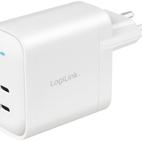 LogiLink USB-stopcontact adapter, 2x USB-C PD, wit, 40 Watt
