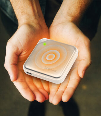 LogiLink mini-handwarmer, 2.000 mAh, met zaklamp, wit