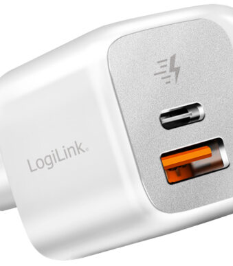 LogiLink Dual-USB-snellaadset, USB-C / USB-A, wit