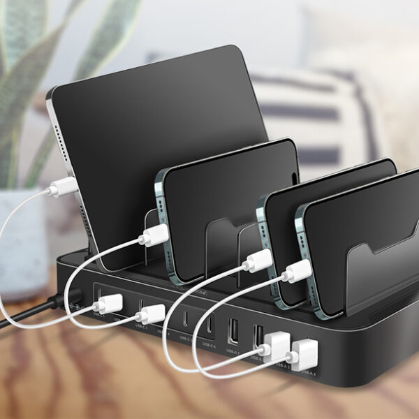 LogiLink USB-laadstation, 4x USB-A en 6x USB-C, 120 Watt