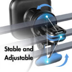 LogiLink magnetische smarphonehouder voor in de auto met laadfunctie, zwart