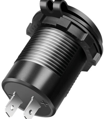 LogiLink Dual-inbouw-laadadapter voor de auto, USB-A en USB-C koppeling