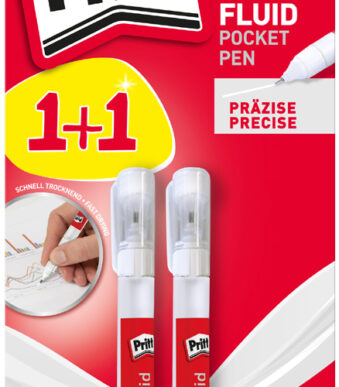 Pritt correctiestift Pocket Pen Fluid, 2 op blisterkaart