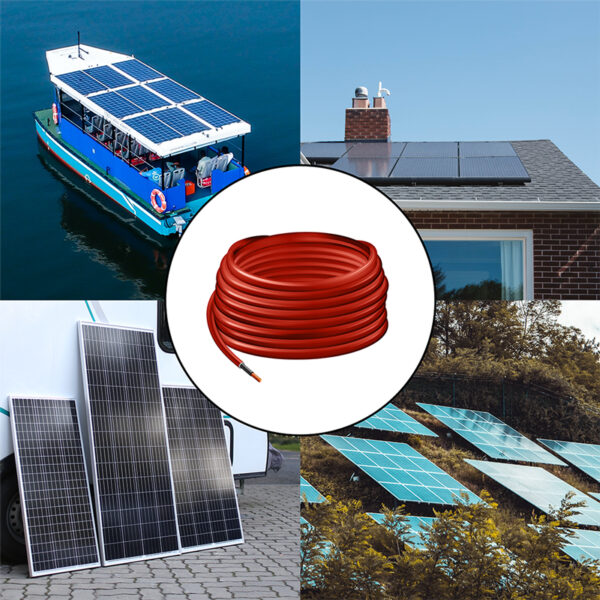 LogiLink solar installatiekabel, 25 m, rood