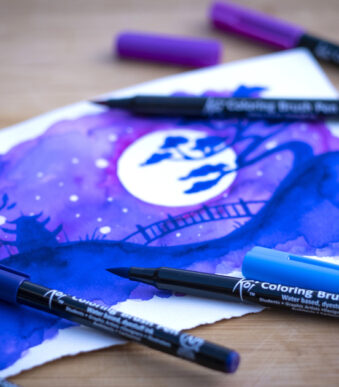 SAKURA penseelstift Koi Coloring Brush Pen 'Galaxy', 6 kleuren