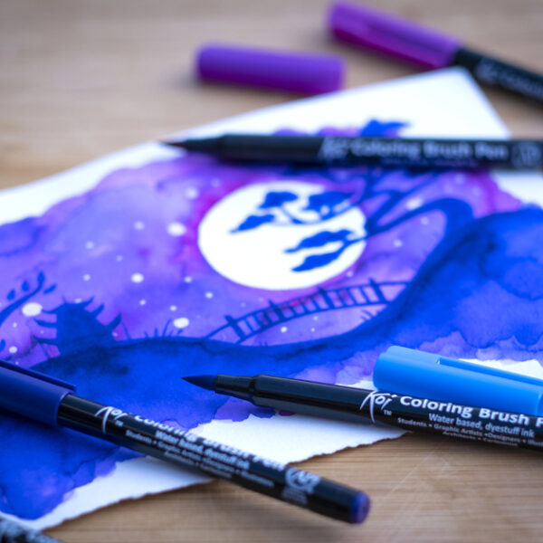 SAKURA penseelstift Koi Coloring Brush Pen 'Galaxy', 6 kleuren