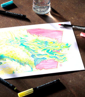 SAKURA penseelstift Koi Colouring Brush Pen 'Pastel', set van 6