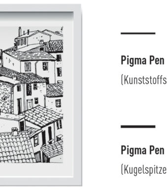 SAKURA Fineliner PIGMA PEN, 3 stuks in etui, zwart