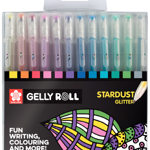 SAKURA Gel-rollerball Gelly Roll Stardust, 12 stuks in etui