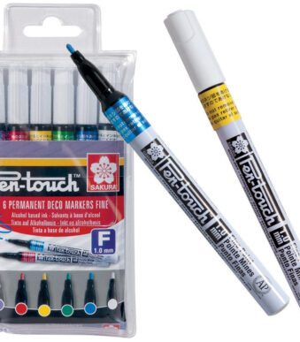 SAKURA Permanent-Marker Pen-Touch fijn, 6 in etui