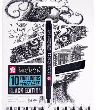 SAKURA Fineliner Pigma Micron, set van 10 + GRATIS etui