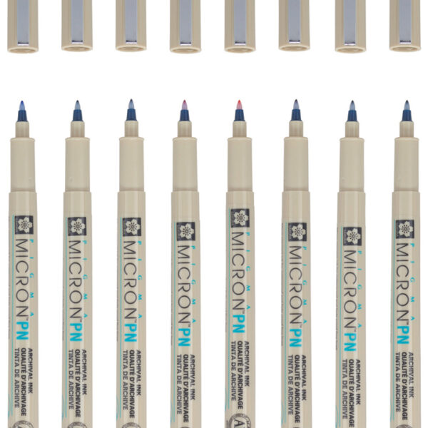 SAKURA Fineliner Pigma Micron PN, 0,5mm, 8 stuks in een set