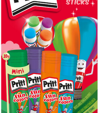 Pritt plakstift Fun Colors, 4 op blisterkaart