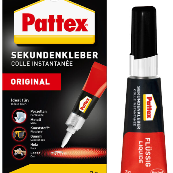 Pattex secondenlijm ORIGINAL vloeibaar, 3 g tibe