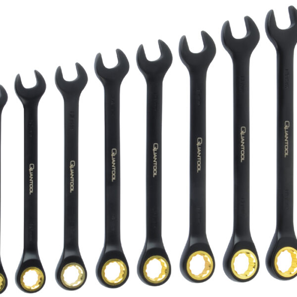 QUANTOOL steek- en ratelringsleutelset-set, 10-delig