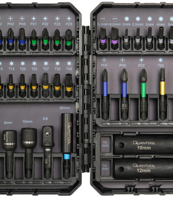 QUANTOOL bit-set, 36-delig, in kunststof doos