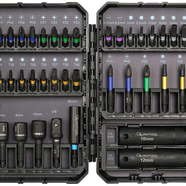 QUANTOOL bit-set, 36-delig, in kunststof doos
