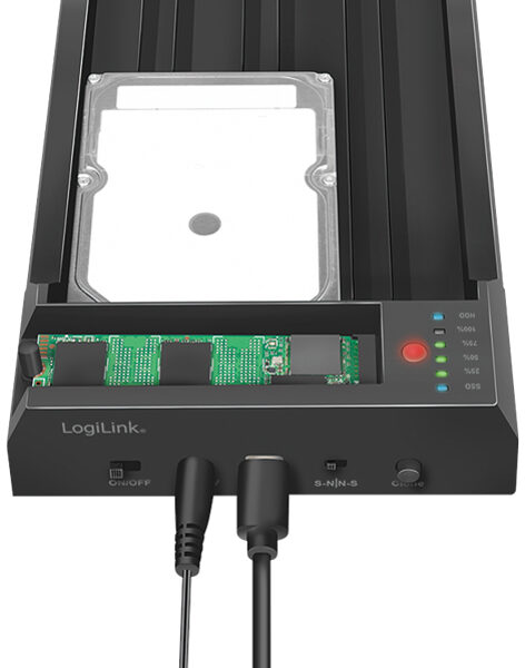 LogiLink USB 3.2 Gen 2 harde schijf Docking Station, zwart