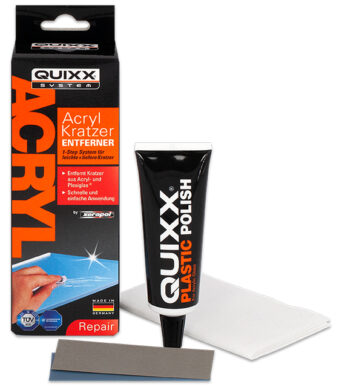 QUIXX krassenverwijderaar, voor acrylglas, 4-delig