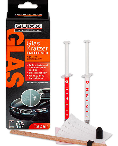 QUIXX krassenverwijderaar, voor glasoppervlakken, 5-delig