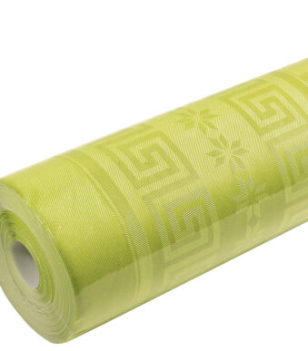 PROnappe damast tafellaken / tafelkleed, (B)1,18 x (L)6,0 m, kiwigroen