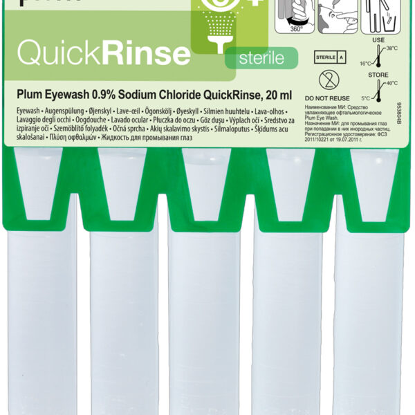 LEINA ogenspoelampul QuickRinse, 5 x 20 ml