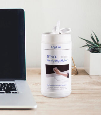 LogiLink TFT/LCD/Plasma reinigingsdoeken, 100 stuks in dispenserdoos