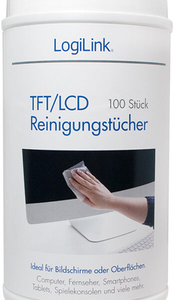 LogiLink TFT/LCD/Plasma reinigingsdoeken, 100 stuks in dispenserdoos