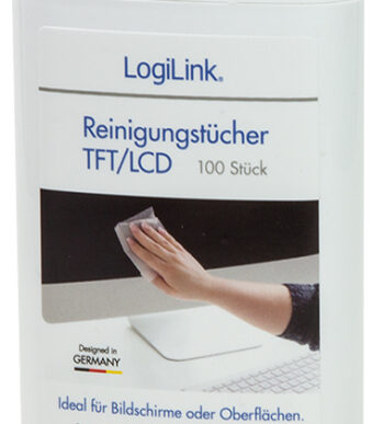 LogiLink TFT/LCD/LED reinigingsdoeken, 100 stuks in dispenserdoos