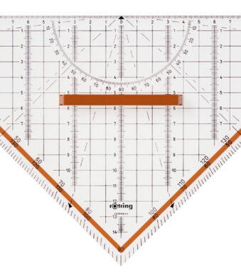 rotring geometrie-driehoek Centro, met afneembare greep