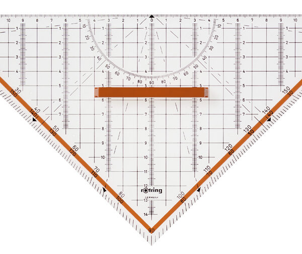rotring geometrie-driehoek Centro, met afneembare greep