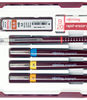rotring tekenpen isograph College Set, 0,25 - 0,5 mm