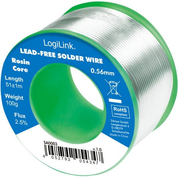 LogiLink soldeerdraad, diameter: 0,56 mm, 0,7% koper, 100 g