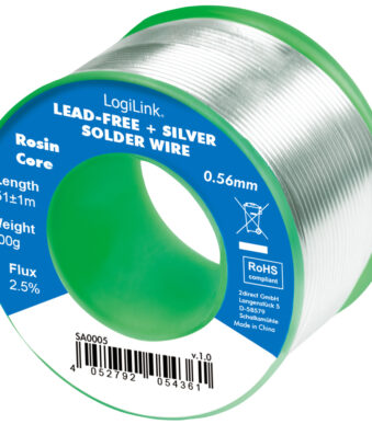 LogiLink soldeerdraad, diameter: 0,56 mm, 0,7% koper, 0,3% zilver, 100 g