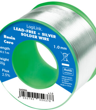 LogiLink soldeerdraad, diameter: 1 mm, 0,7% koper, 0,3% zilver, 100 g