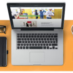 sigel schrijfonderlegger, kunstleer, oprolbaar, geel/grijs