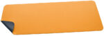 sigel schrijfonderlegger, kunstleer, oprolbaar, geel/grijs
