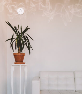 LogiLink rookmelder, wit, incl. 9 Volt zink-koolstof batterij