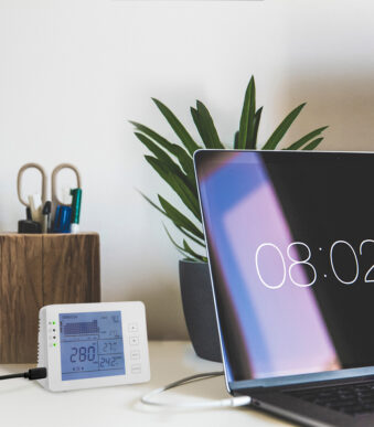 LogiLink CO2-meter met stoplicht, temperatuur en luchtvochtigheidsweergave, wit