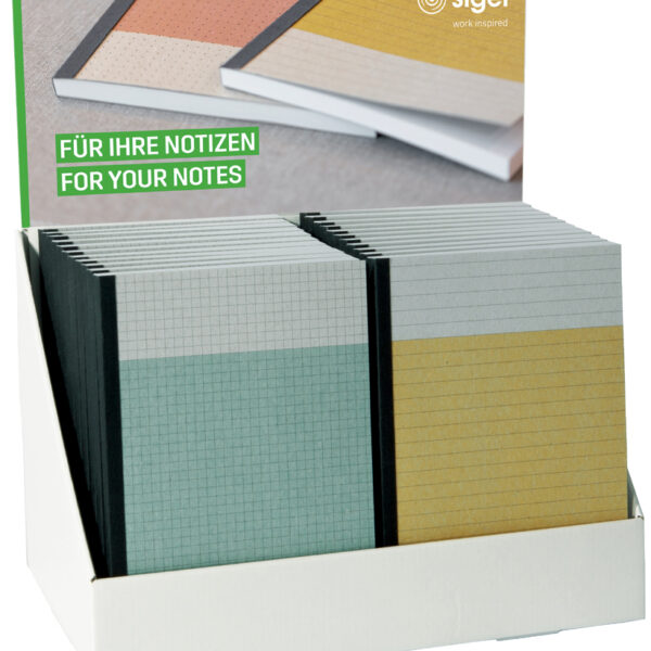 sigel notitieboek van gerecycled papier, DIN A5, display