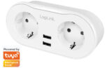 LogiLink Wi-Fi Smart Plug adapterstekker, 2-voudig + 2x USB, wit